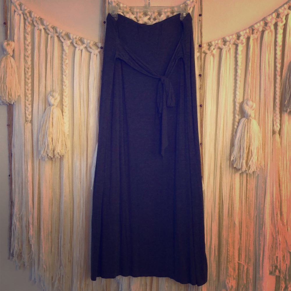 Gray maxi skirt